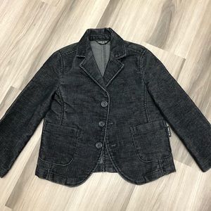 Toddler Boy’s Corduroy Dark Gray Blazer Jacket